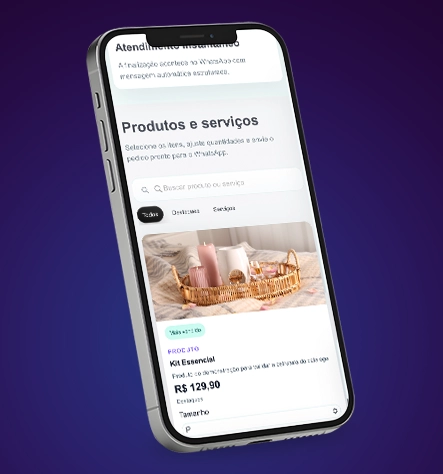 Mockup da loja em smartphone